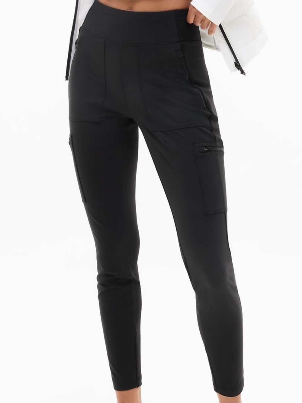 Athleta Black Cargo Jogger Leggings